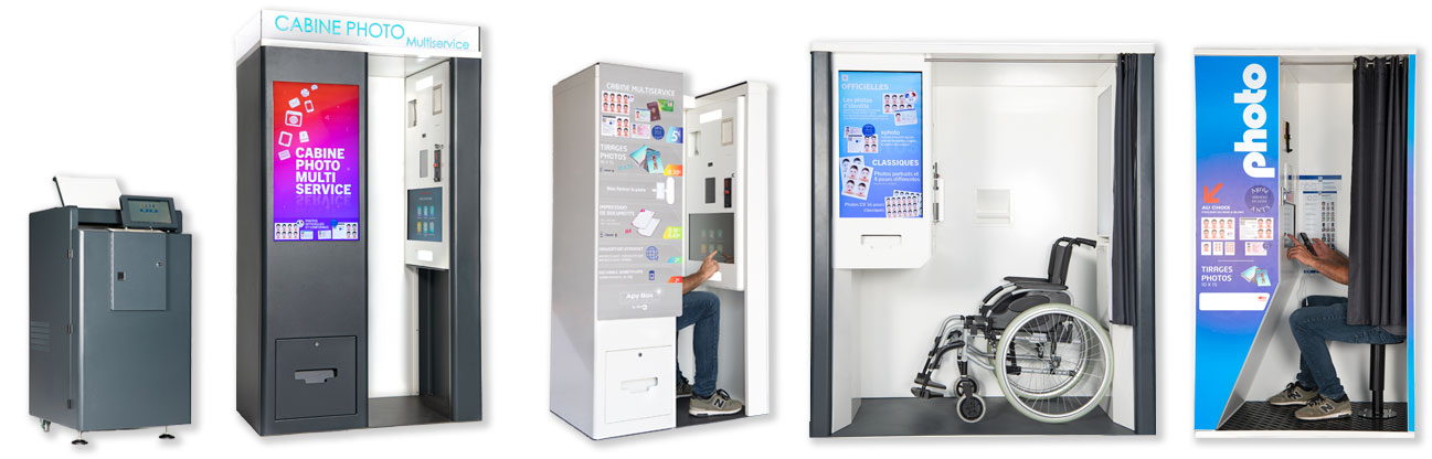 Gamme complète de cabines photo Smart Pictures – MY STATION, APYBOX, PMR